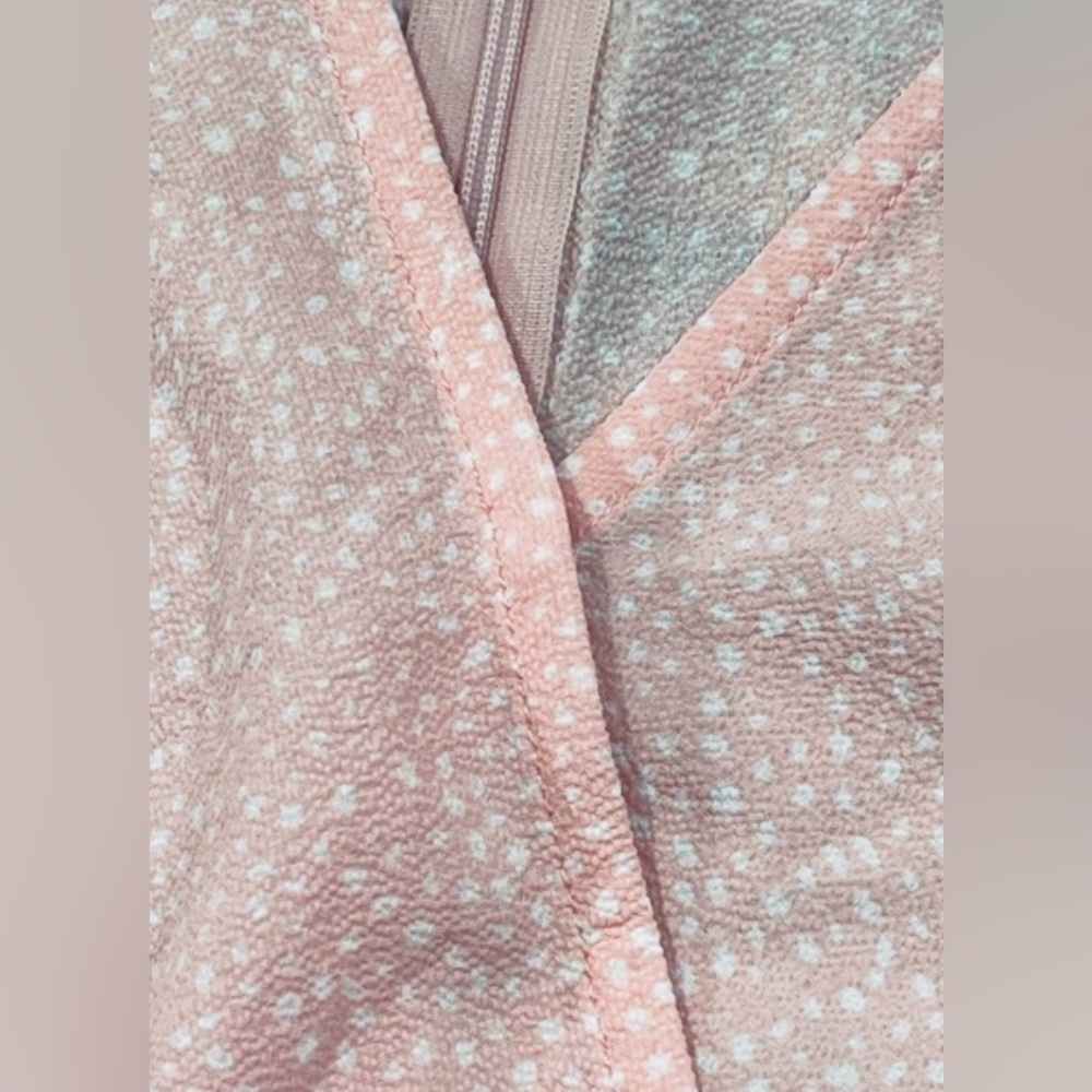 Textured Dot Print Ruffle Romper - Picture 8 of 14